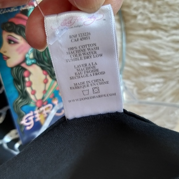 NEW Ed. Hardy Koi Fish Kids T Shirt - Size XL BLK, SILVER, MULTI - Picture 5 of 11